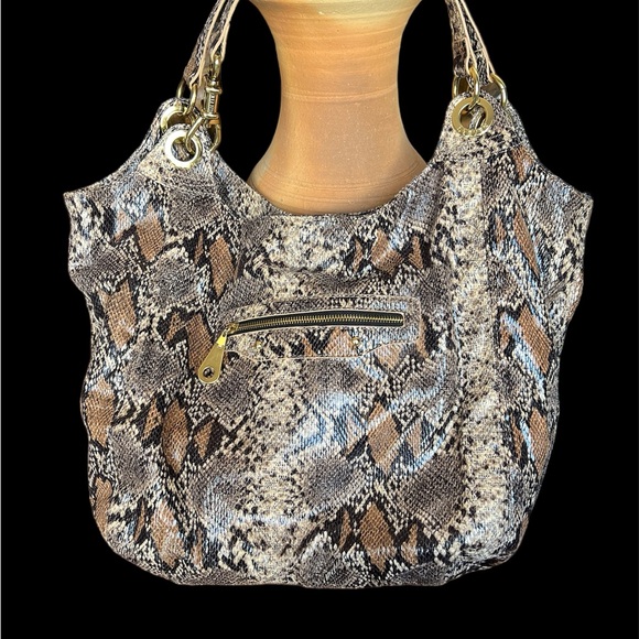 STEVEN by Steve Madden Vegan Python Snakeskin Large Hobo Bag! - Picture 2 of 12